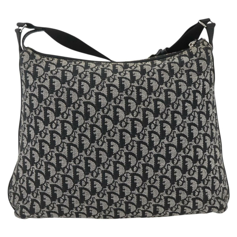 【日本直送】Christian Dior Trotter帆布肩背包 黑色 銀色 正品 174057A-2