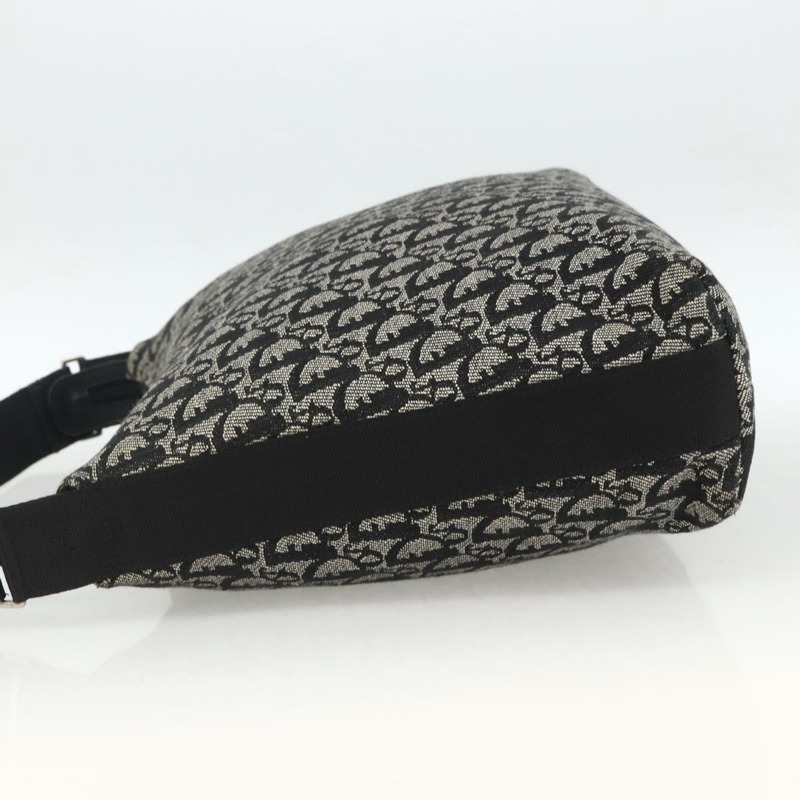 【日本直送】Christian Dior Trotter帆布肩背包 黑色 銀色 正品 174057A-3