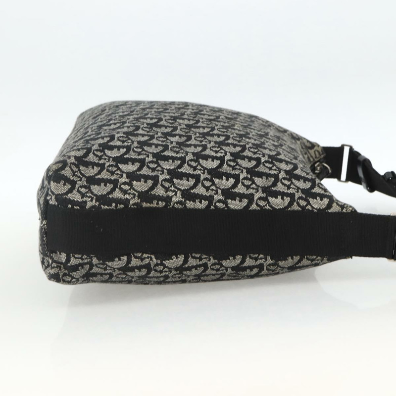 【日本直送】Christian Dior Trotter帆布肩背包 黑色 銀色 正品 174057A-4