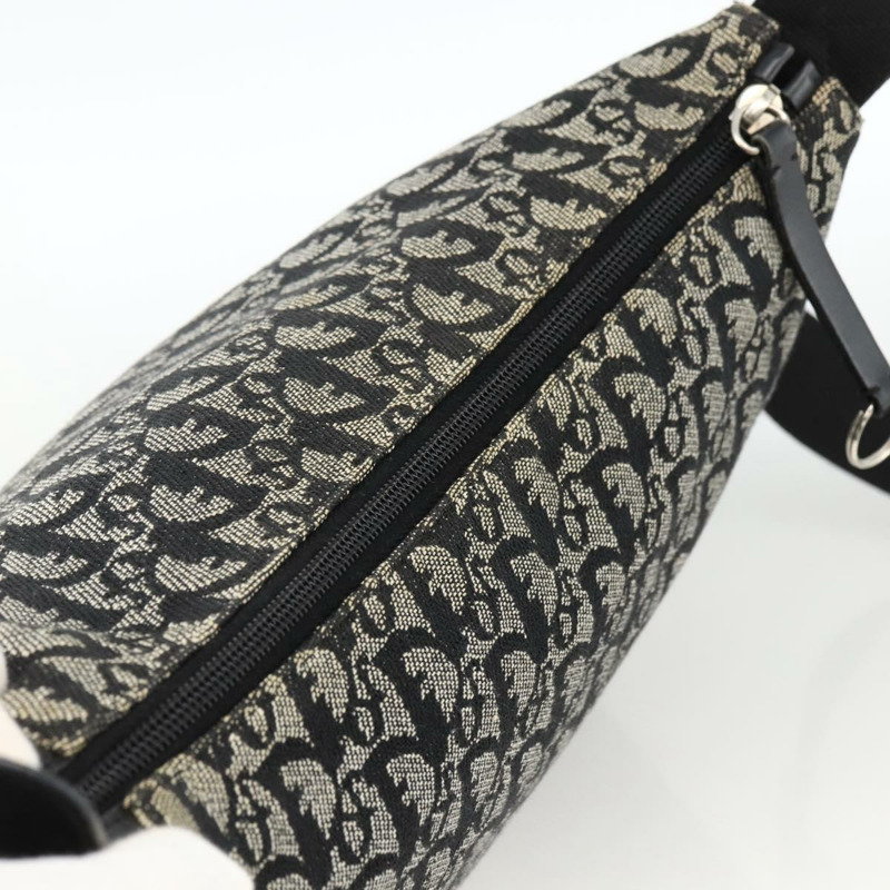 【日本直送】Christian Dior Trotter帆布肩背包 黑色 銀色 正品 174057A-5