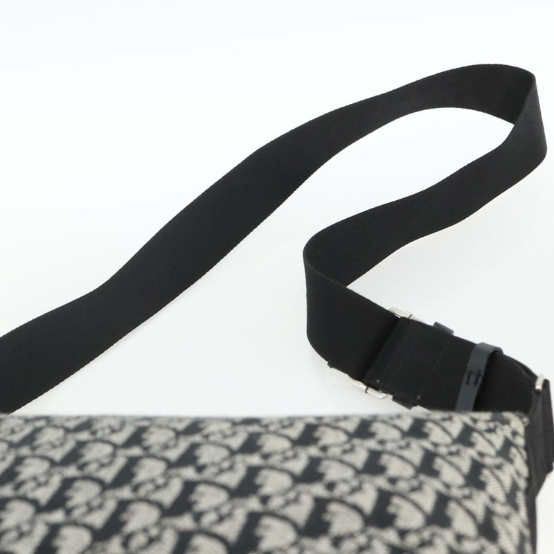 【日本直送】Christian Dior Trotter帆布肩背包 黑色 銀色 正品 174057A-7