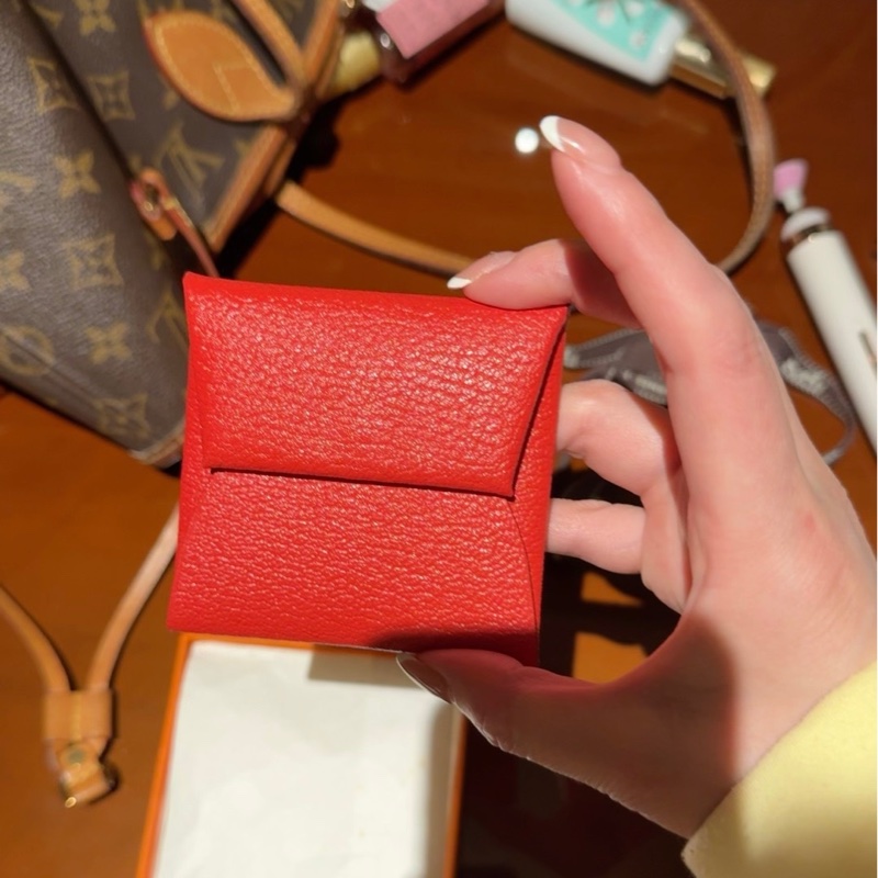 全新未使用 Hermès 愛馬仕 Bastia 經典零錢包 正紅-2