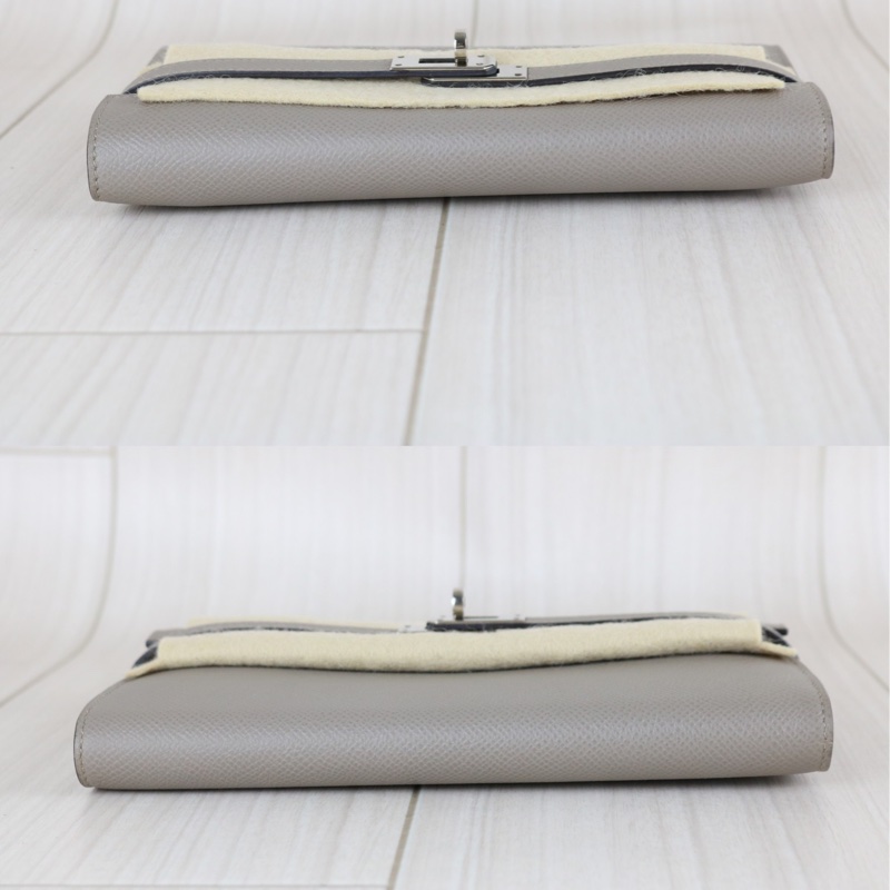 Hermes Long Kelly 銀河灰長夾-3