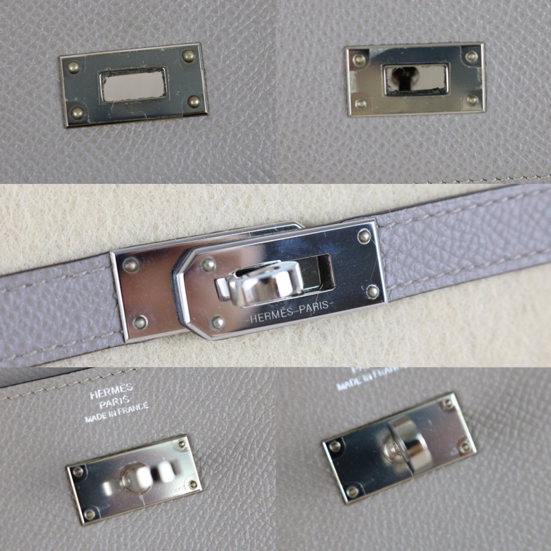 Hermes Long Kelly 銀河灰長夾-14