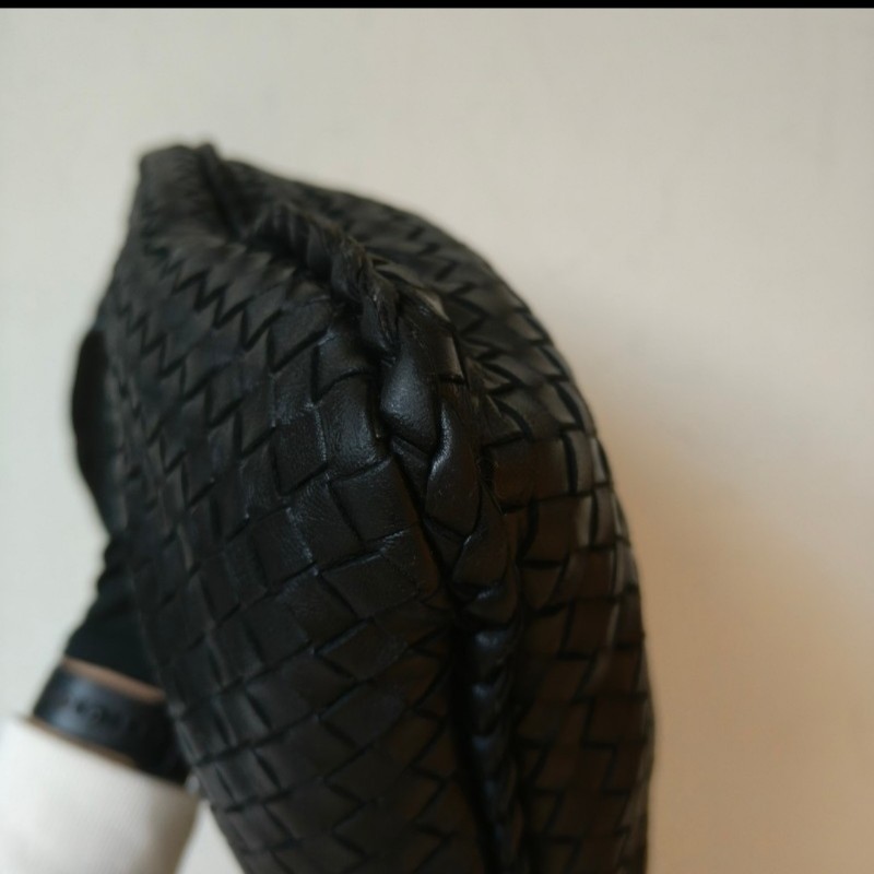 【8成新】㊣✨Bottega Veneta ✨寶緹嘉 BV Hop Bag 羊皮 黑色 編織 肩背包 腋下包 月牙包/二手樹屋🌳-7