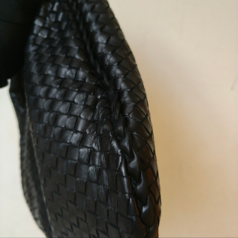 【8成新】㊣✨Bottega Veneta ✨寶緹嘉 BV Hop Bag 羊皮 黑色 編織 肩背包 腋下包 月牙包/二手樹屋🌳-12