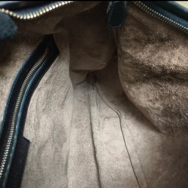 【8成新】㊣✨Bottega Veneta ✨寶緹嘉 BV Hop Bag 羊皮 黑色 編織 肩背包 腋下包 月牙包/二手樹屋🌳-35