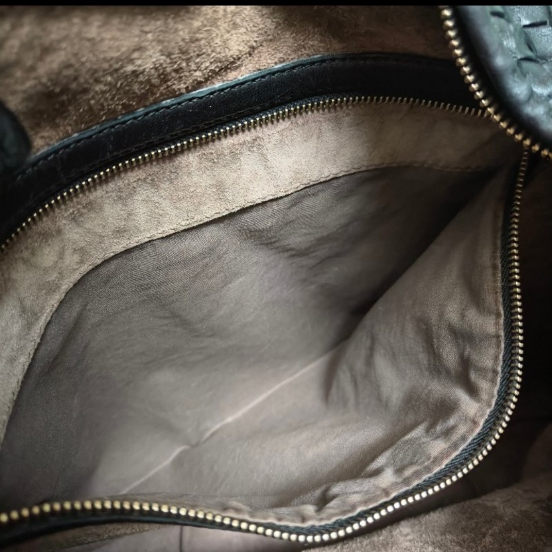 【8成新】㊣✨Bottega Veneta ✨寶緹嘉 BV Hop Bag 羊皮 黑色 編織 肩背包 腋下包 月牙包/二手樹屋🌳-41