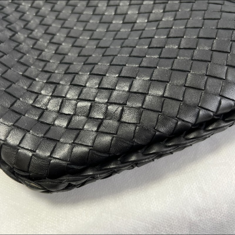 【8成新】㊣✨Bottega Veneta ✨寶緹嘉 BV Hop Bag 羊皮 黑色 編織 肩背包 腋下包 月牙包/二手樹屋🌳-46