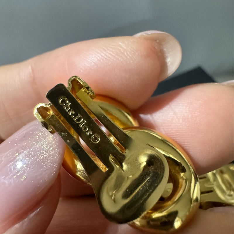 Dior 復古金耳環-1