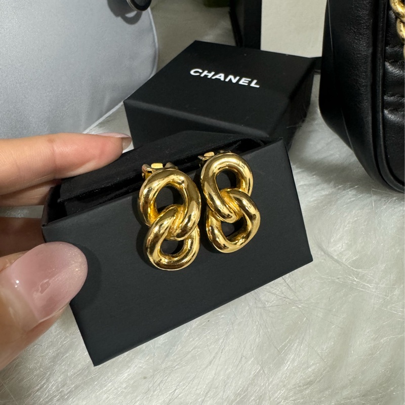 Dior 復古金耳環-6