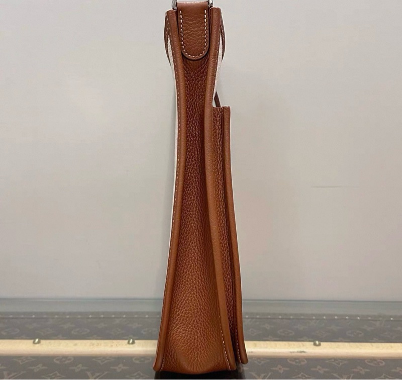 客人專拍連接✨HERMES金棕拼帆布銀扣伊芙琳29單肩斜挎包-4