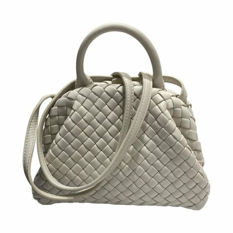 BOTTEGA VENETA 編織包 8106793574 手提/斜背兩用包 白色