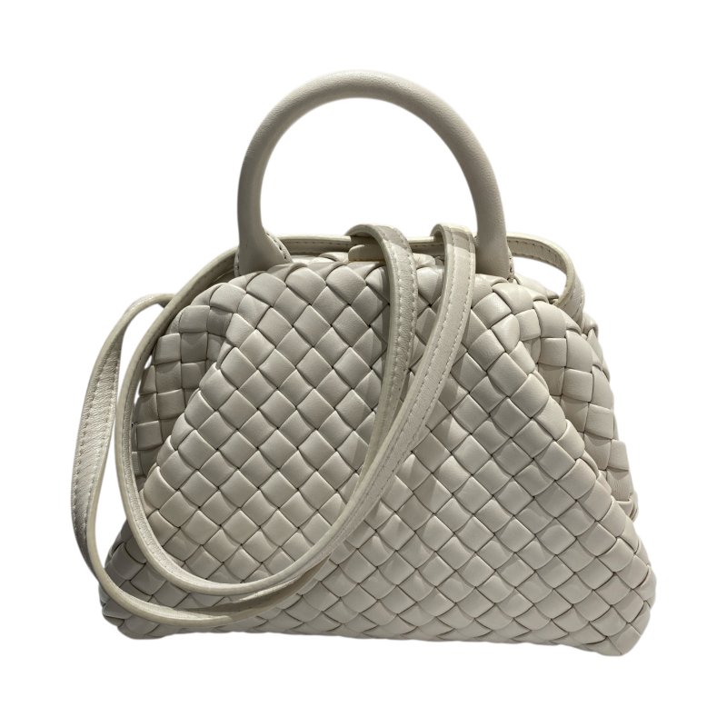 BOTTEGA VENETA 編織包 8106793574 手提/斜背兩用包 白色-0