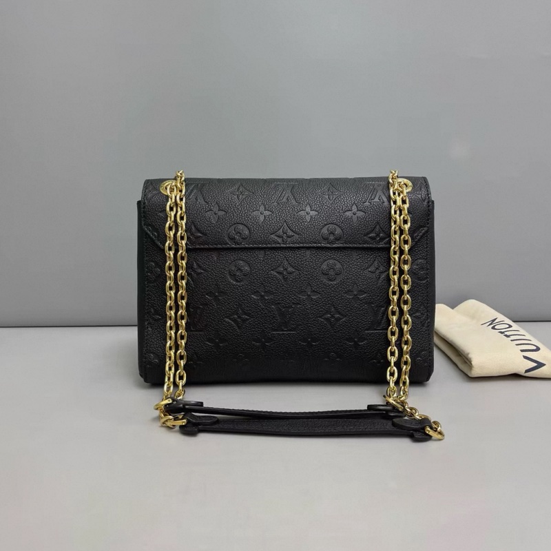 LV路易威登Vavin小號黑色全皮壓紋單肩斜挎包-1