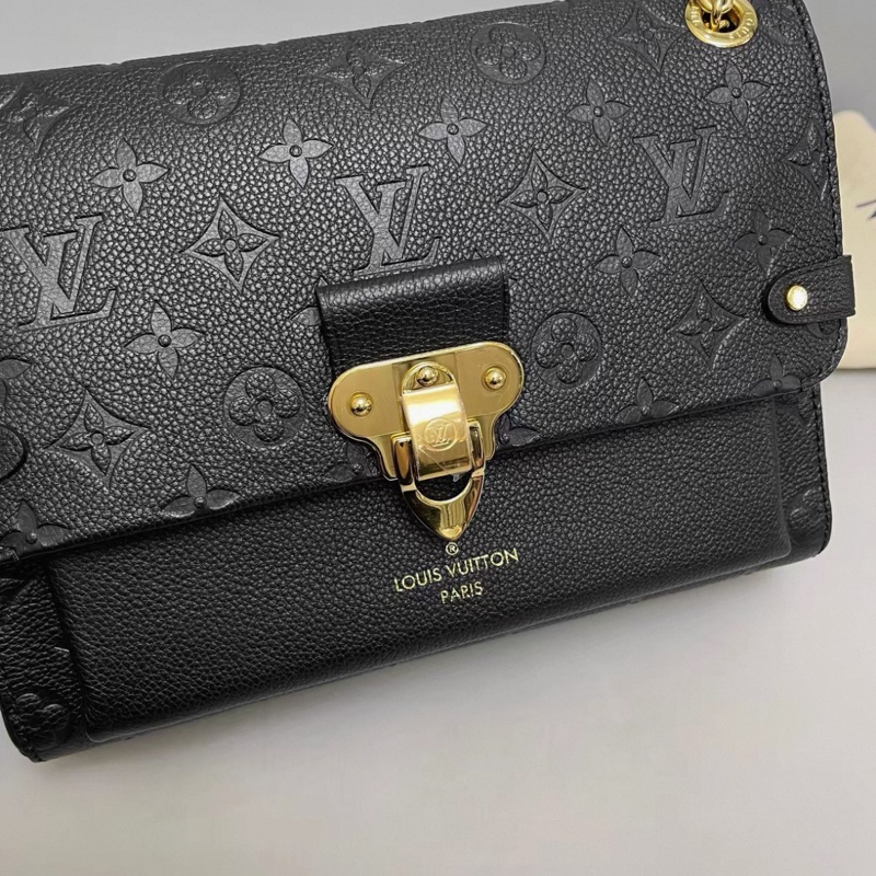 LV路易威登Vavin小號黑色全皮壓紋單肩斜挎包-2