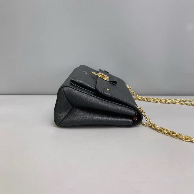 LV路易威登Vavin小號黑色全皮壓紋單肩斜挎包-3