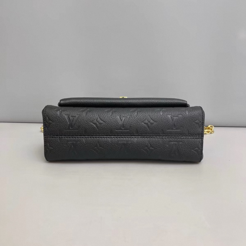 LV路易威登Vavin小號黑色全皮壓紋單肩斜挎包-4