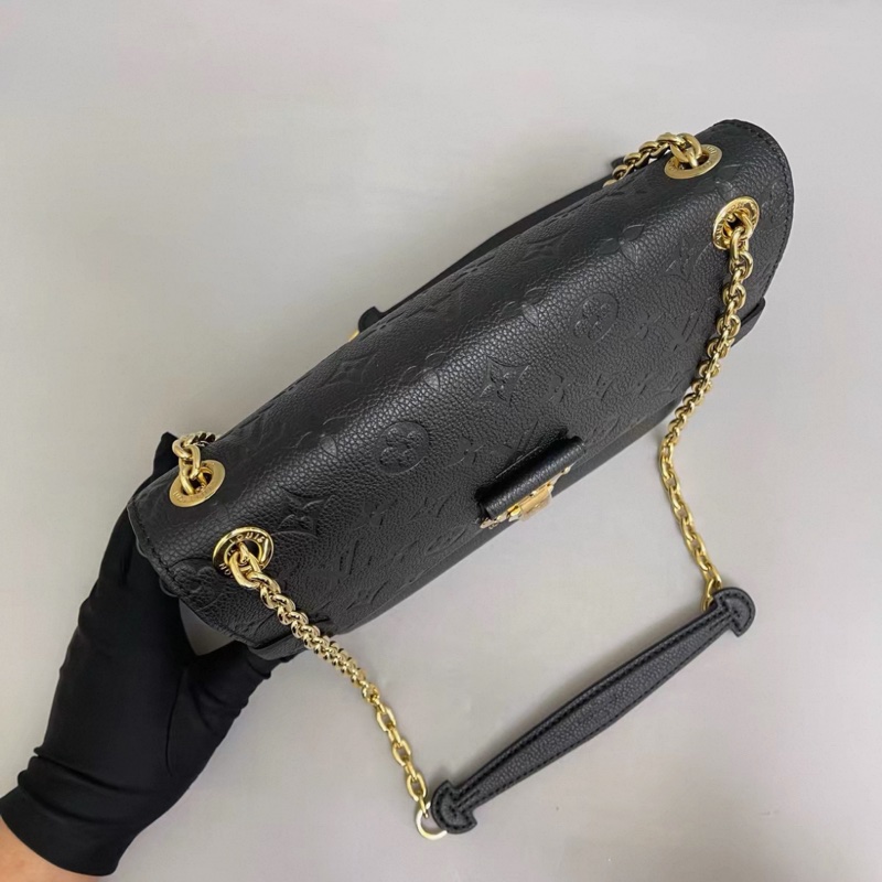 LV路易威登Vavin小號黑色全皮壓紋單肩斜挎包-5