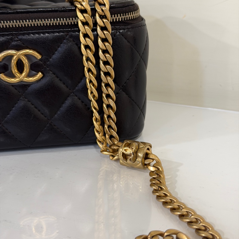 #閒置帶膜 #🈶調節扣 香奈兒長盒子化妝包🉑斜挎/肩背 與眾不同💕-2