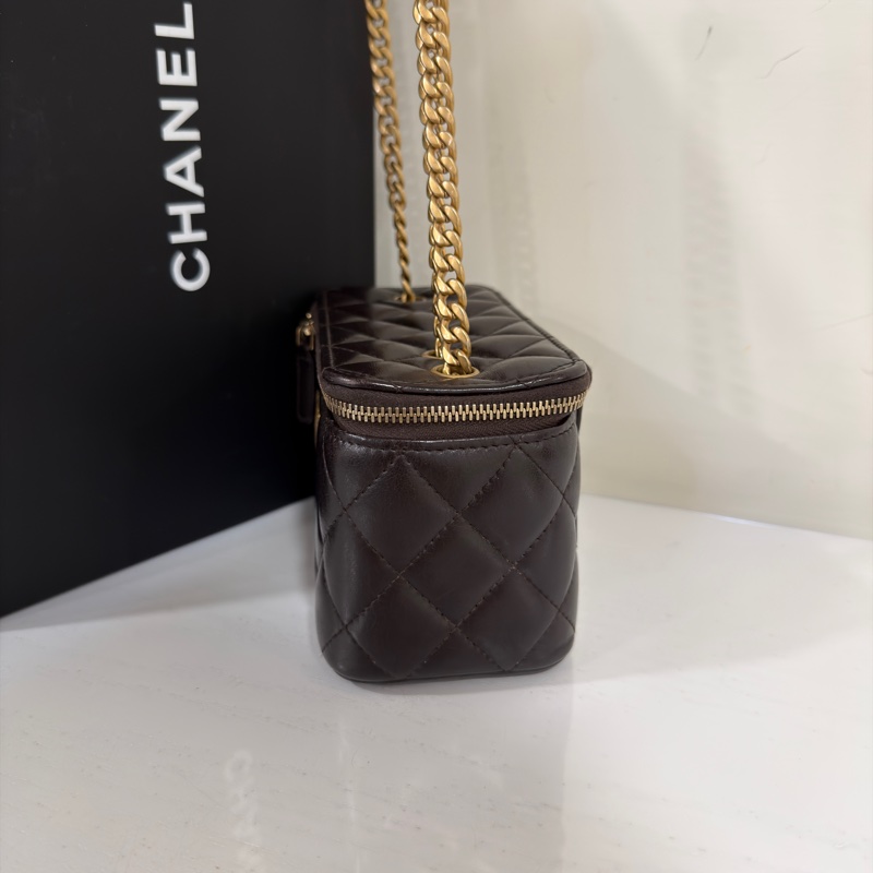 #閒置帶膜 #🈶調節扣 香奈兒長盒子化妝包🉑斜挎/肩背 與眾不同💕-3