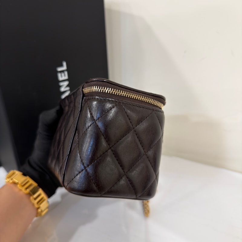 #閒置帶膜 #🈶調節扣 香奈兒長盒子化妝包🉑斜挎/肩背 與眾不同💕-5