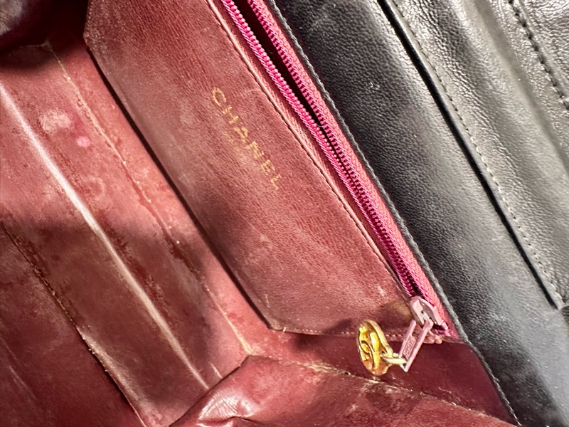 古董老包/香奈兒CHANEL菱格肩背老包-6