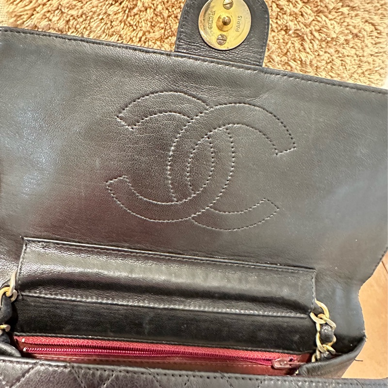 古董老包/香奈兒CHANEL菱格肩背老包-7