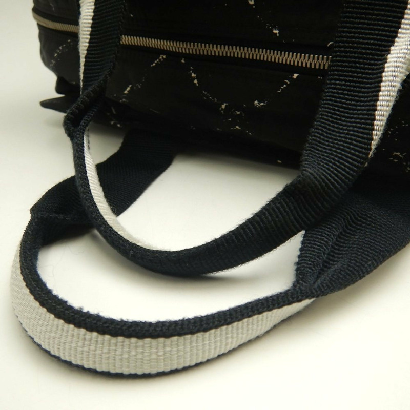 香奈兒 (Chanel) 舊款旅行系列手提包，尼龍提花迷你波士頓包，黑色，女士，253635-8