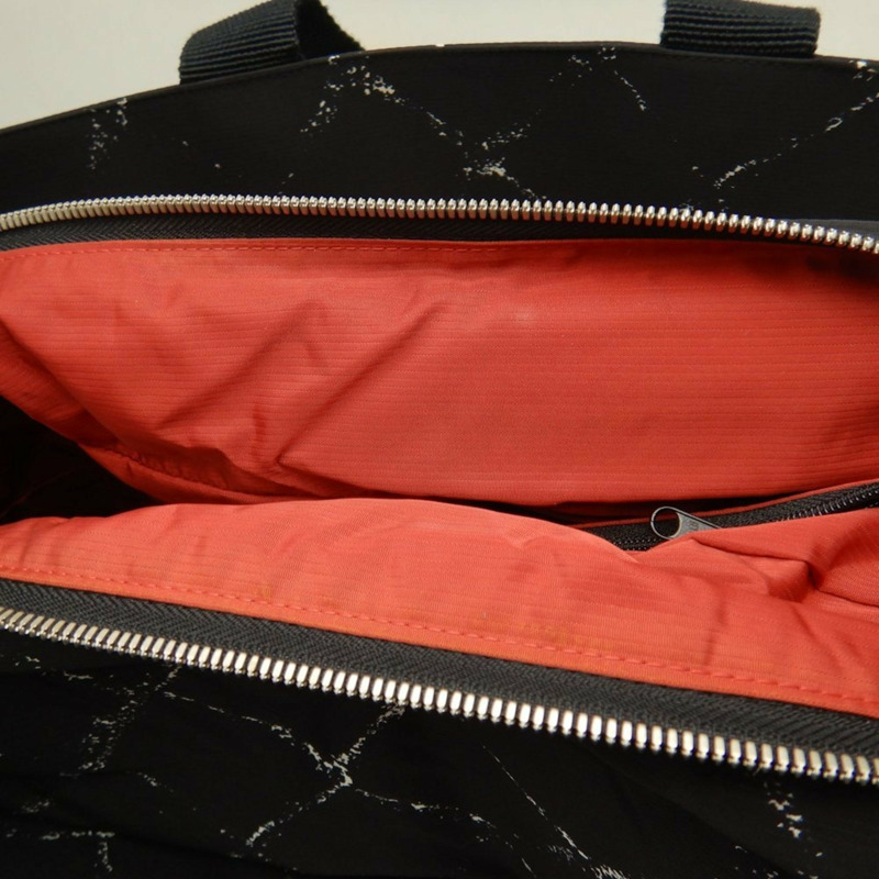 香奈兒 (Chanel) 舊款旅行系列手提包，尼龍提花迷你波士頓包，黑色，女士，253635-15