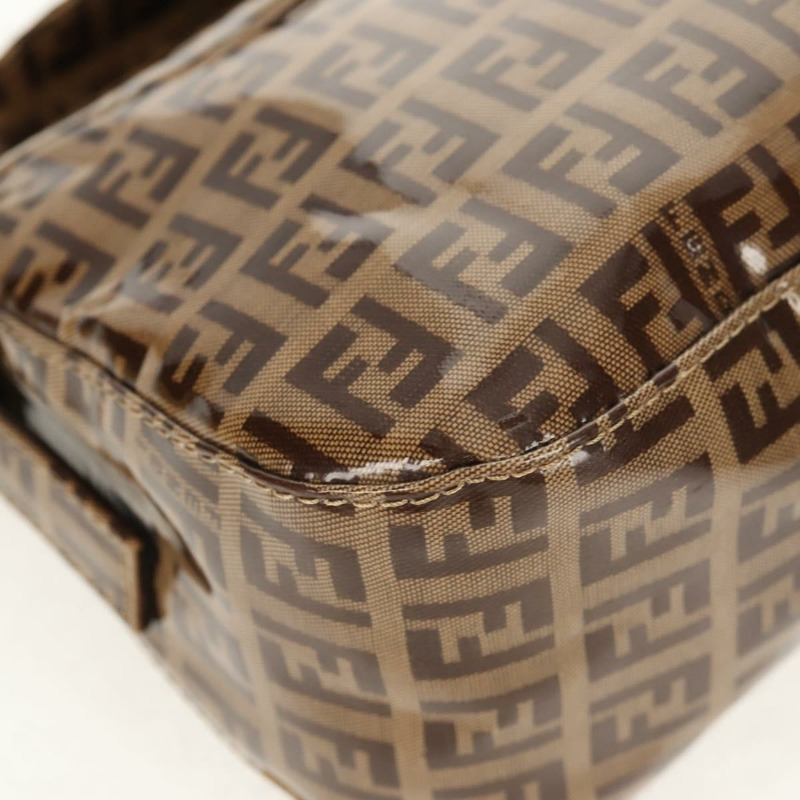 【日本直送】FENDI Zucchino帆布Mamma Baguette手袋琺瑯米色金色正品yk19865V-14