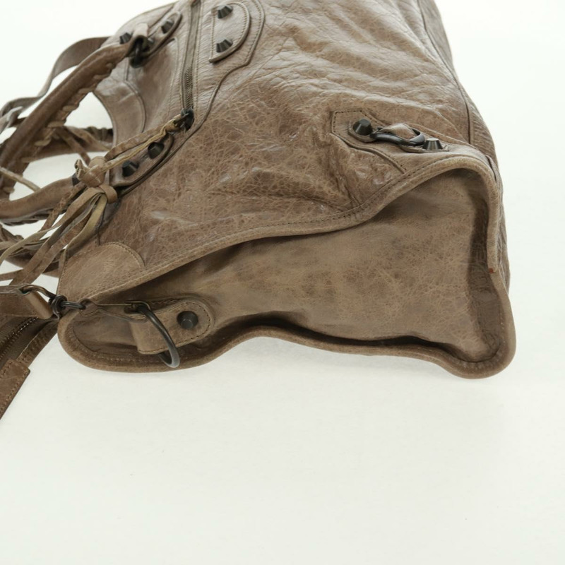 【日本直送】BALENCIAGA The City 手提包 皮革 2way 棕色 115748 Auth yk20183SAV-2