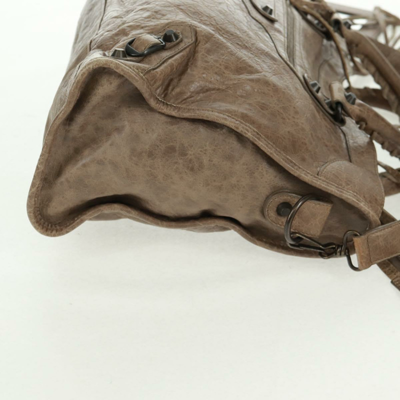 【日本直送】BALENCIAGA The City 手提包 皮革 2way 棕色 115748 Auth yk20183SAV-3