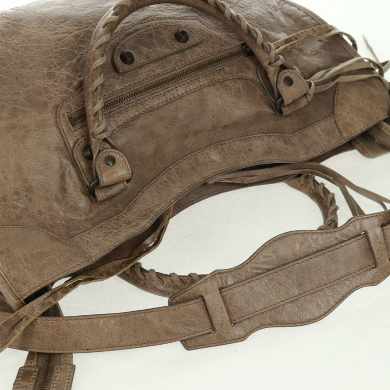 【日本直送】BALENCIAGA The City 手提包 皮革 2way 棕色 115748 Auth yk20183SAV-5