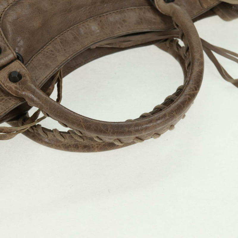 【日本直送】BALENCIAGA The City 手提包 皮革 2way 棕色 115748 Auth yk20183SAV-6