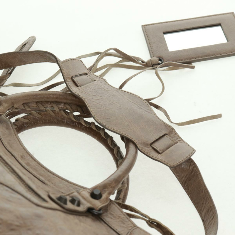 【日本直送】BALENCIAGA The City 手提包 皮革 2way 棕色 115748 Auth yk20183SAV-13