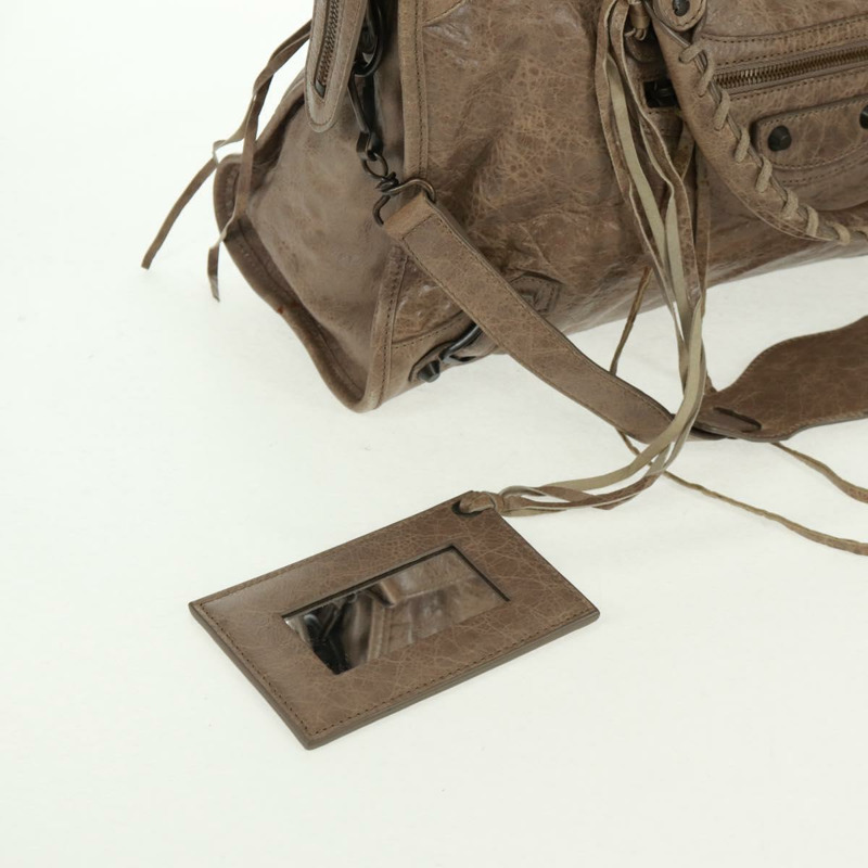 【日本直送】BALENCIAGA The City 手提包 皮革 2way 棕色 115748 Auth yk20183SAV-18