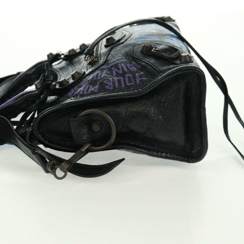 【日本直送】BALENCIAGA 經典迷你城市塗鴉包 皮革 2way 300295 正品 yk20184SAV-2