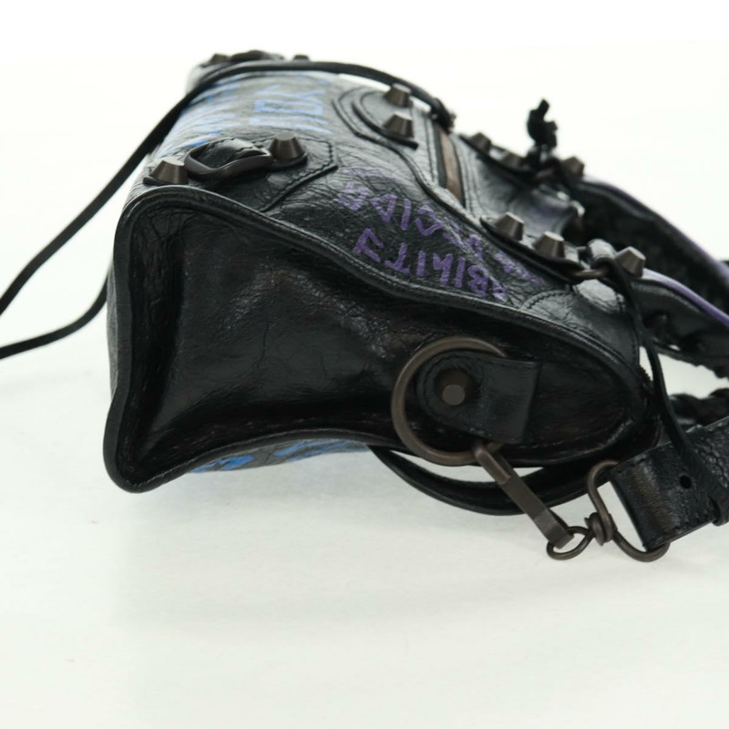 【日本直送】BALENCIAGA 經典迷你城市塗鴉包 皮革 2way 300295 正品 yk20184SAV-3