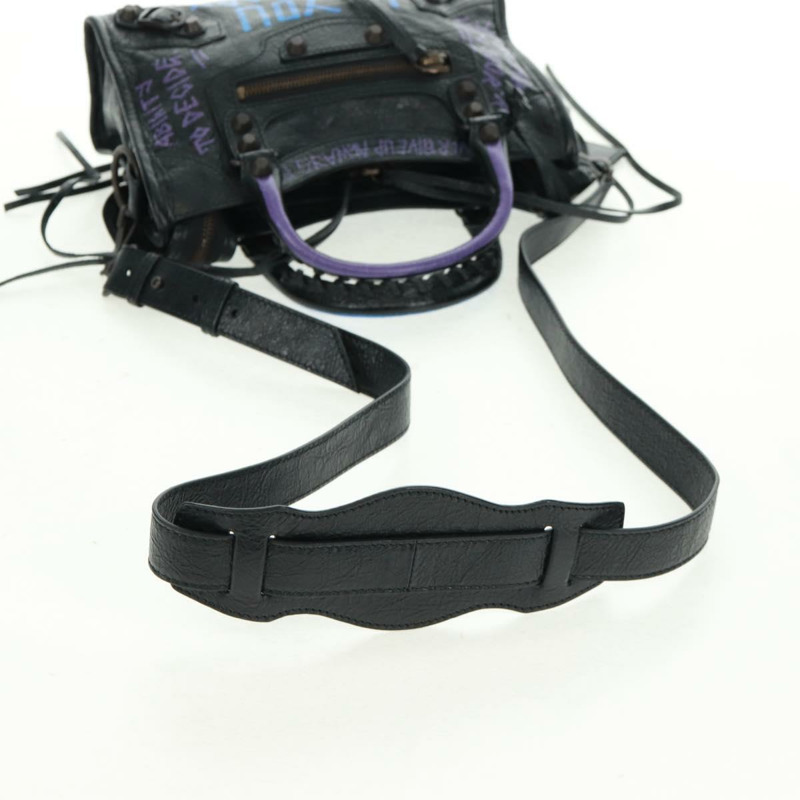 【日本直送】BALENCIAGA 經典迷你城市塗鴉包 皮革 2way 300295 正品 yk20184SAV-7