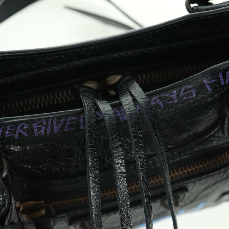 【日本直送】BALENCIAGA 經典迷你城市塗鴉包 皮革 2way 300295 正品 yk20184SAV-8