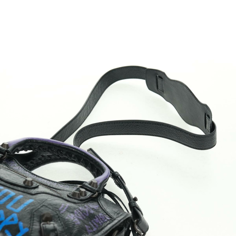 【日本直送】BALENCIAGA 經典迷你城市塗鴉包 皮革 2way 300295 正品 yk20184SAV-14