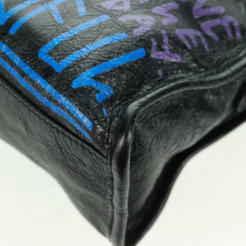 【日本直送】BALENCIAGA 經典迷你城市塗鴉包 皮革 2way 300295 正品 yk20184SAV-18