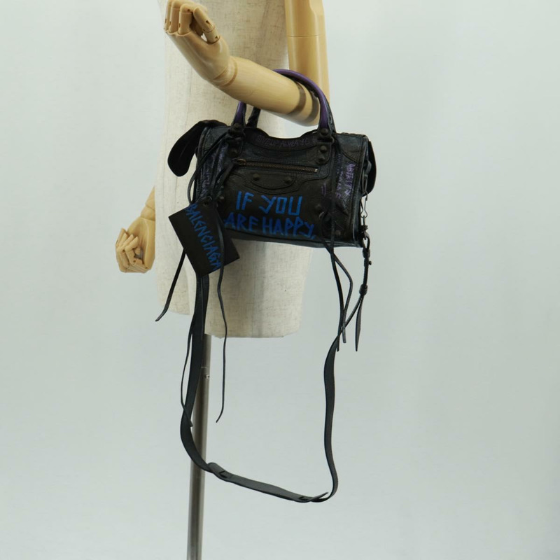 【日本直送】BALENCIAGA 經典迷你城市塗鴉包 皮革 2way 300295 正品 yk20184SAV-27