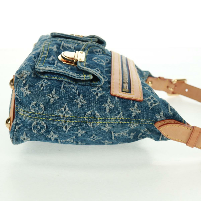 【日本直送】路易威登 Monogram Denim Buggy PM 肩背包 藍色 M95049 LV Auth yk20172AV-3