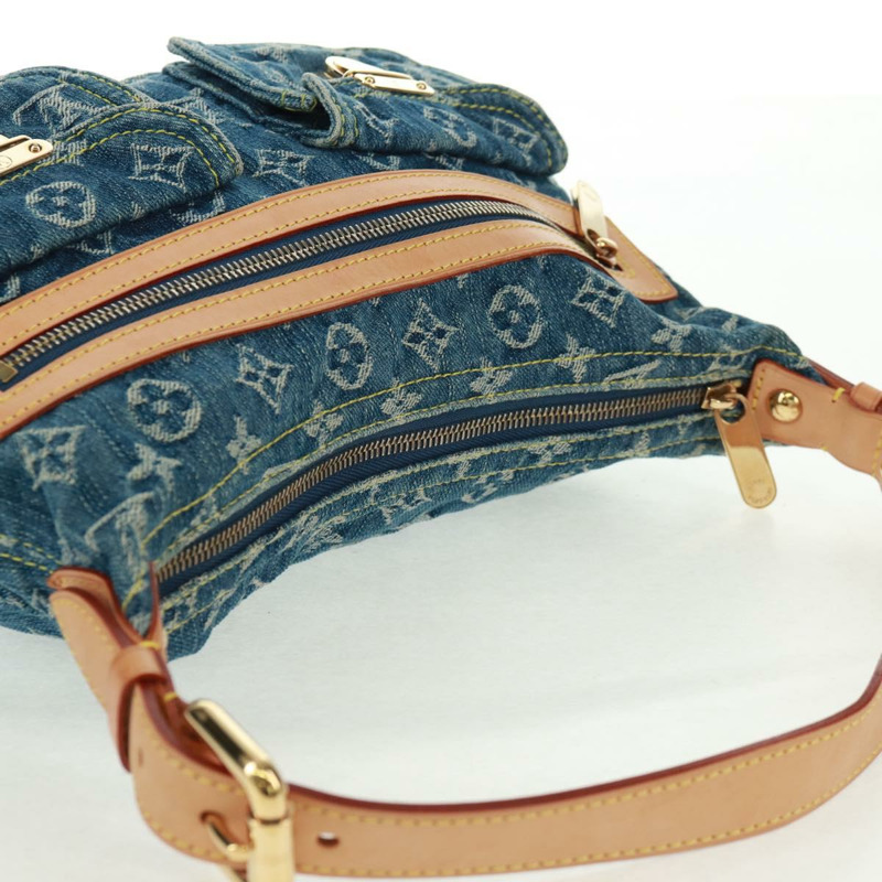 【日本直送】路易威登 Monogram Denim Buggy PM 肩背包 藍色 M95049 LV Auth yk20172AV-5