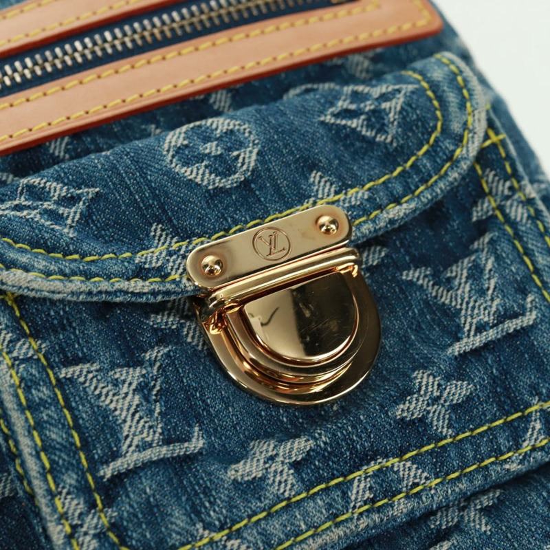 【日本直送】路易威登 Monogram Denim Buggy PM 肩背包 藍色 M95049 LV Auth yk20172AV-17