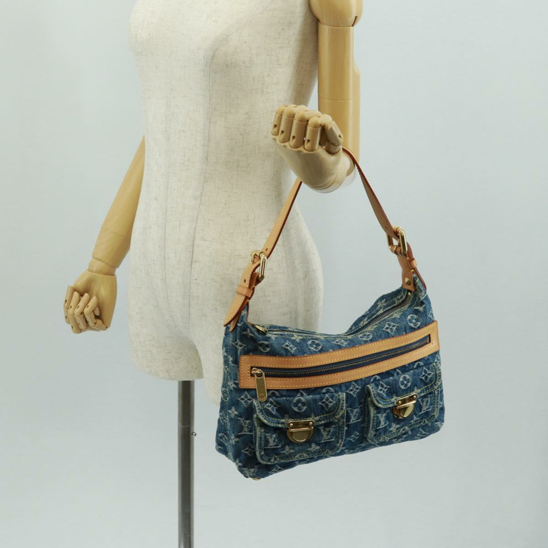 【日本直送】路易威登 Monogram Denim Buggy PM 肩背包 藍色 M95049 LV Auth yk20172AV-24