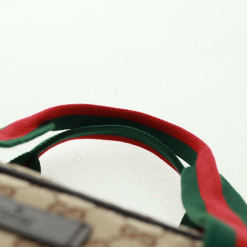 【日本直送】GUCCI GG帆布織帶雪莉酒系列波士頓包 米色 紅綠配色 153240 正品 166085V-7