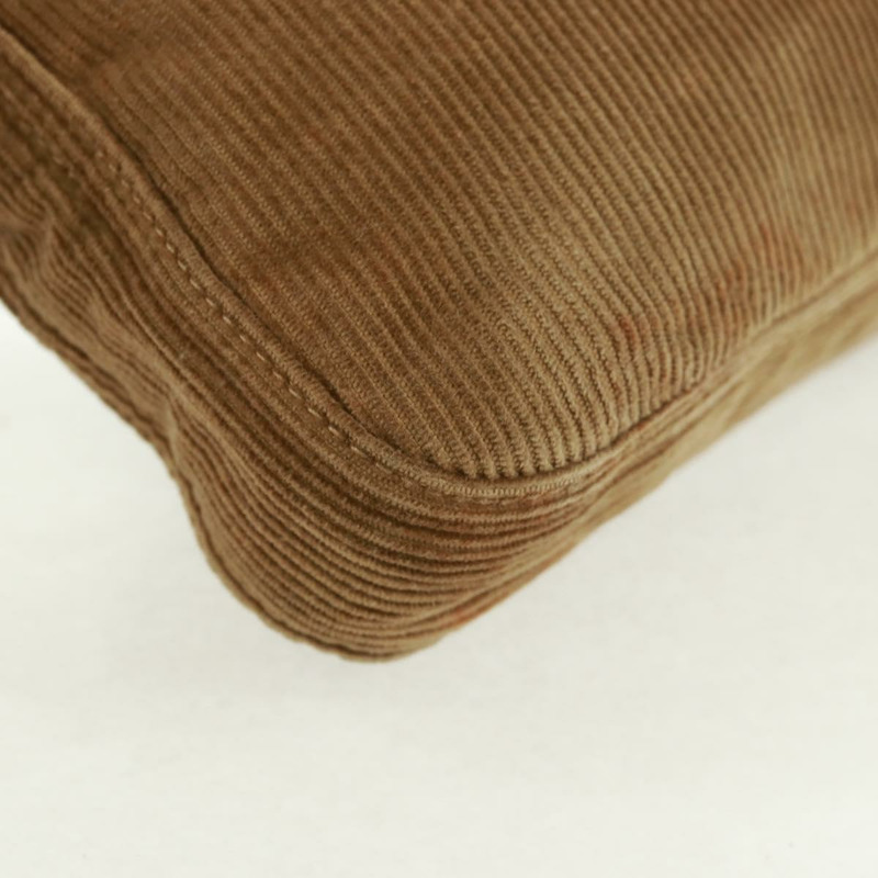 【日本直送】FENDI Mamma Baguette 肩背包 燈芯絨 米色 銀色 正品 169173SAV-14